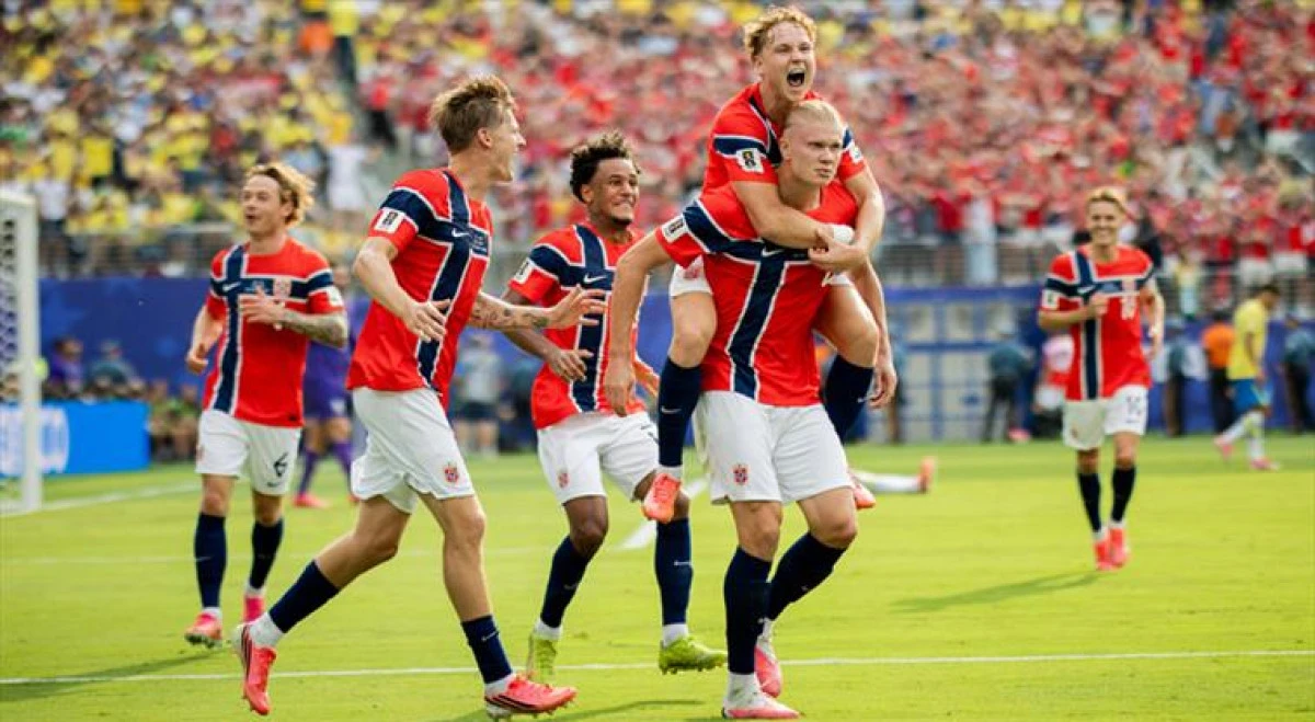 Erling Haaland şov yaptı, Norve&ccedil; &ccedil;eyrek finale y&uuml;kseldi:2-1